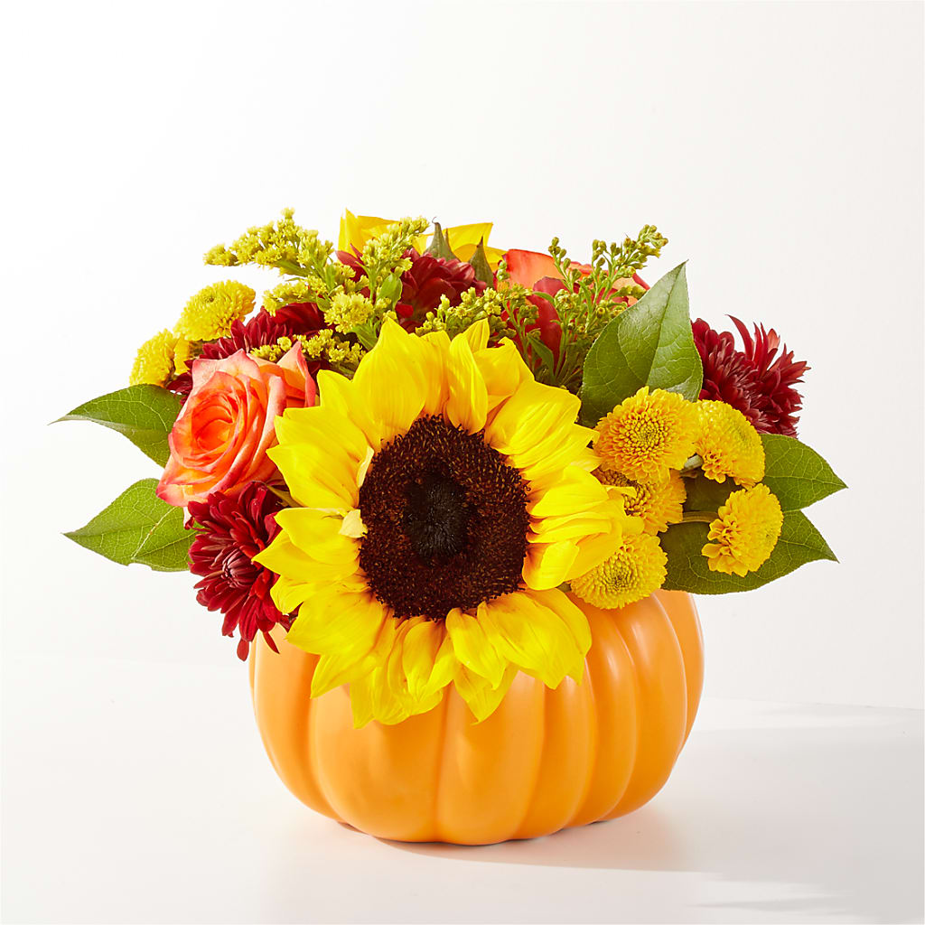 Golden Gourd Pumpkin Bouquet – Oak Creek Florist, Concord CA