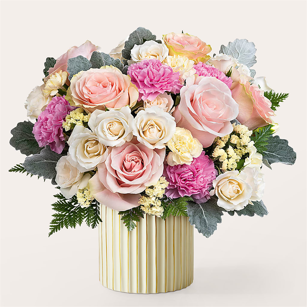 Blissful Moments Bouquet with Ivory Vase – Oak Creek Florist, Concord CA