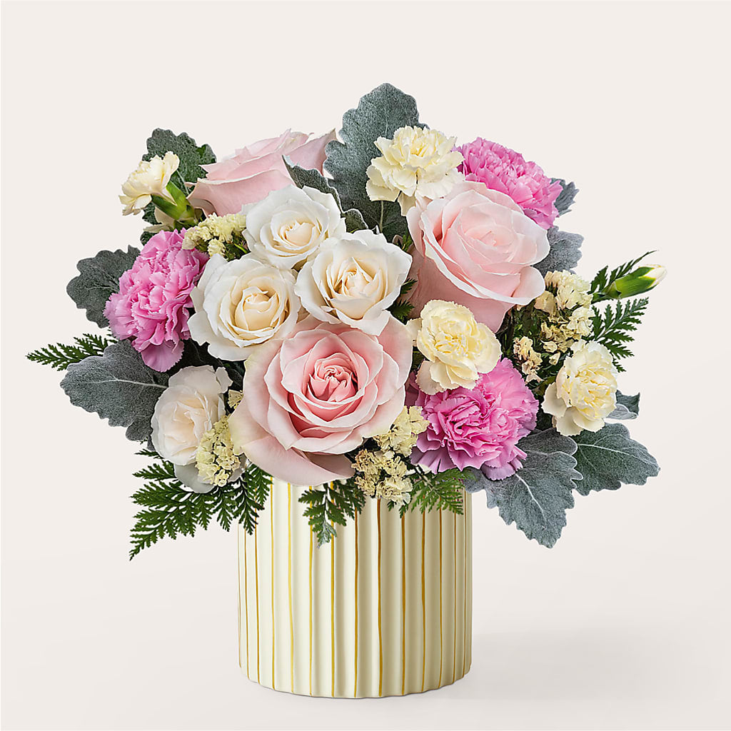 Blissful Moments Bouquet with Ivory Vase – Oak Creek Florist, Concord CA