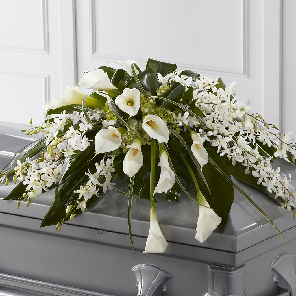 Angel Wings Casket Spray – Oak Creek Florist, Concord CA