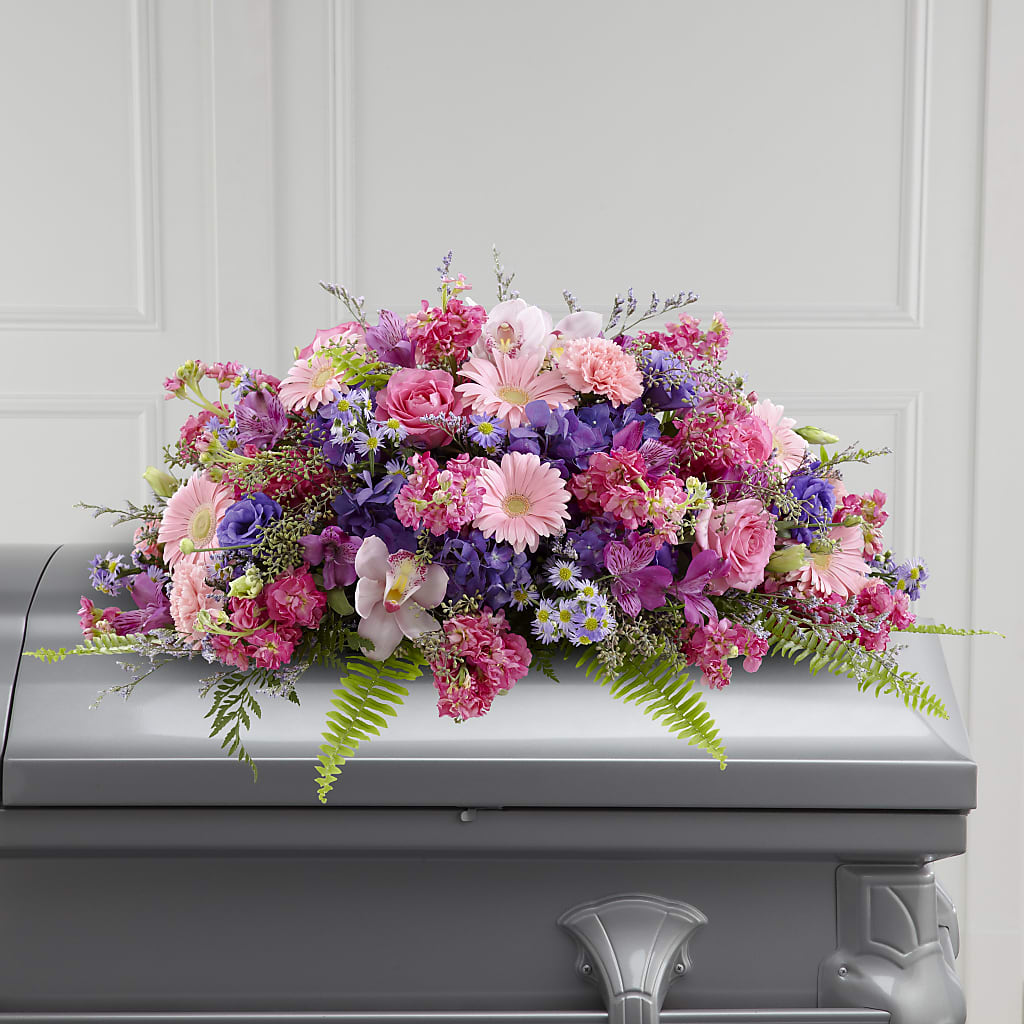 Glorious Garden Casket Spray – Oak Creek Florist, Concord CA