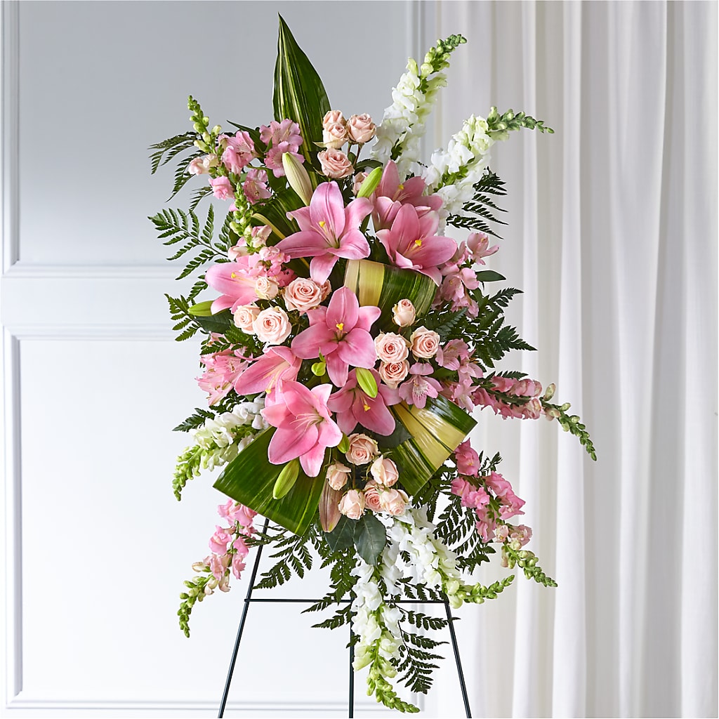 Elegant Embrace Standing Spray – Oak Creek Florist, Concord CA