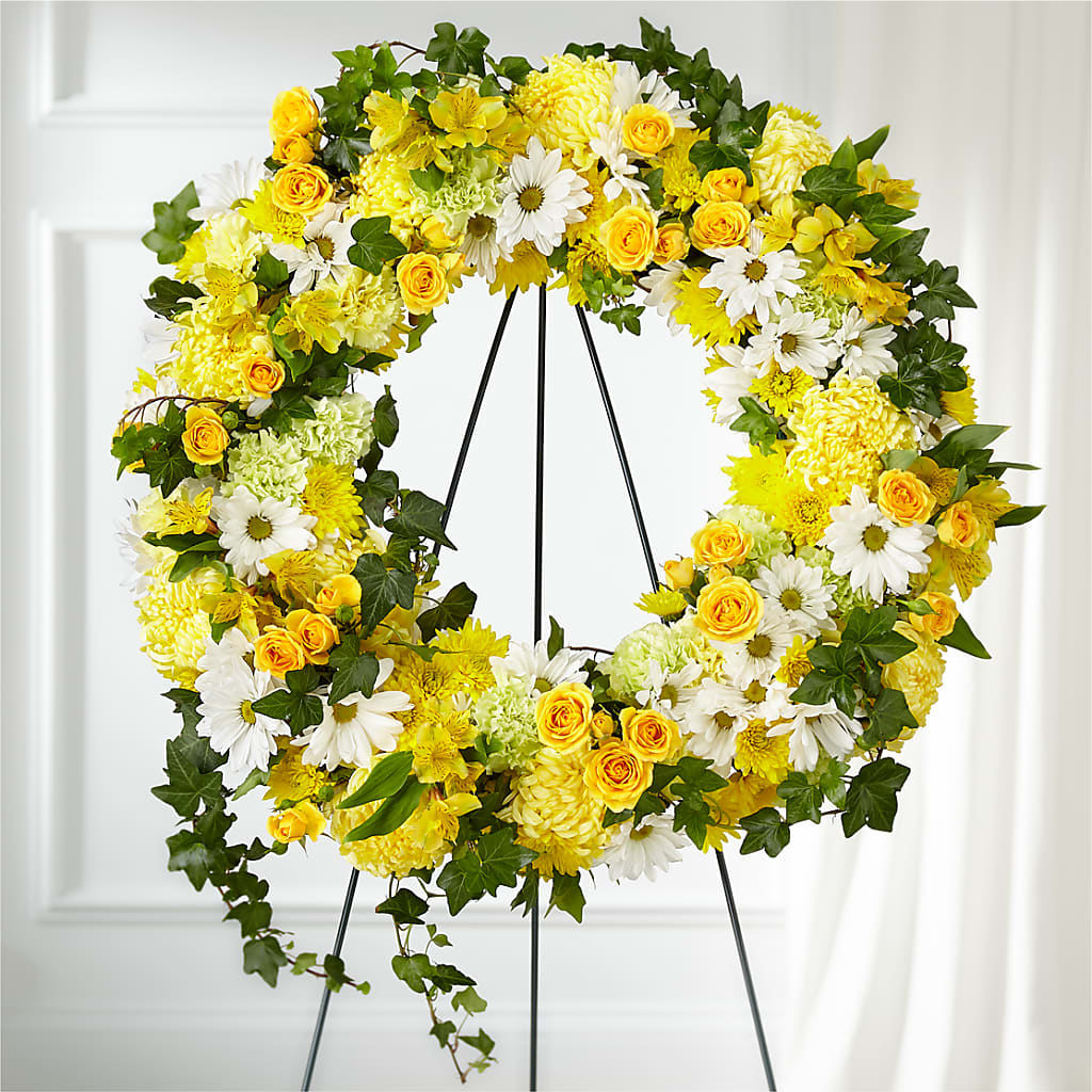 Golden Remembrance Wreath – Oak Creek Florist, Concord CA