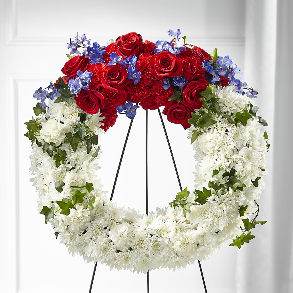 Patriotic Passion Wreath – Oak Creek Florist, Concord CA