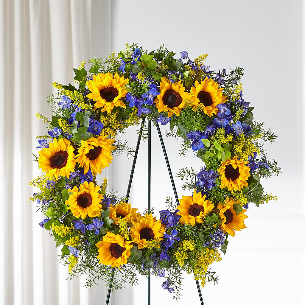 Bright Rays Wreath – Oak Creek Florist, Concord CA