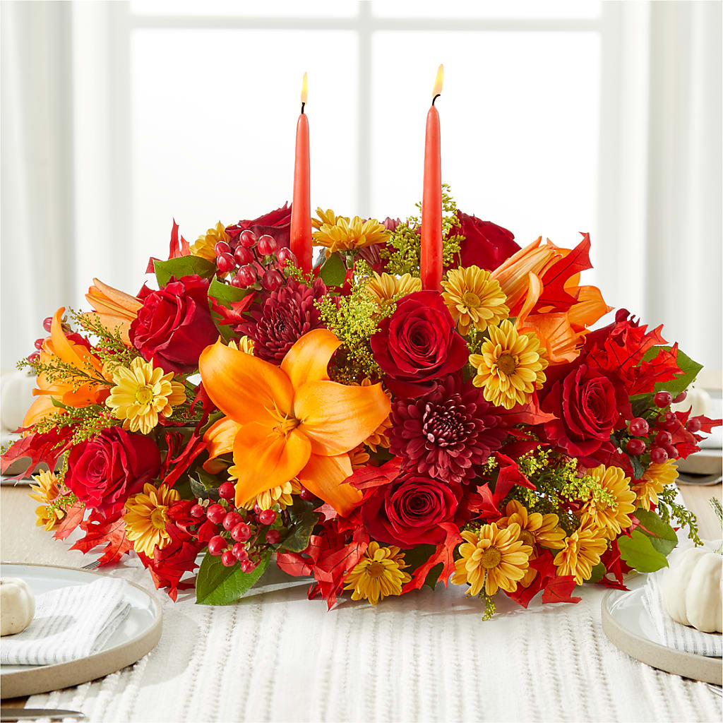 Autumn's Embrace Centerpiece – Oak Creek Florist, Concord CA