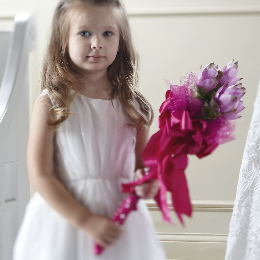 Sparkle Pink Flower Girl Bouquet – Oak Creek Florist, Concord CA
