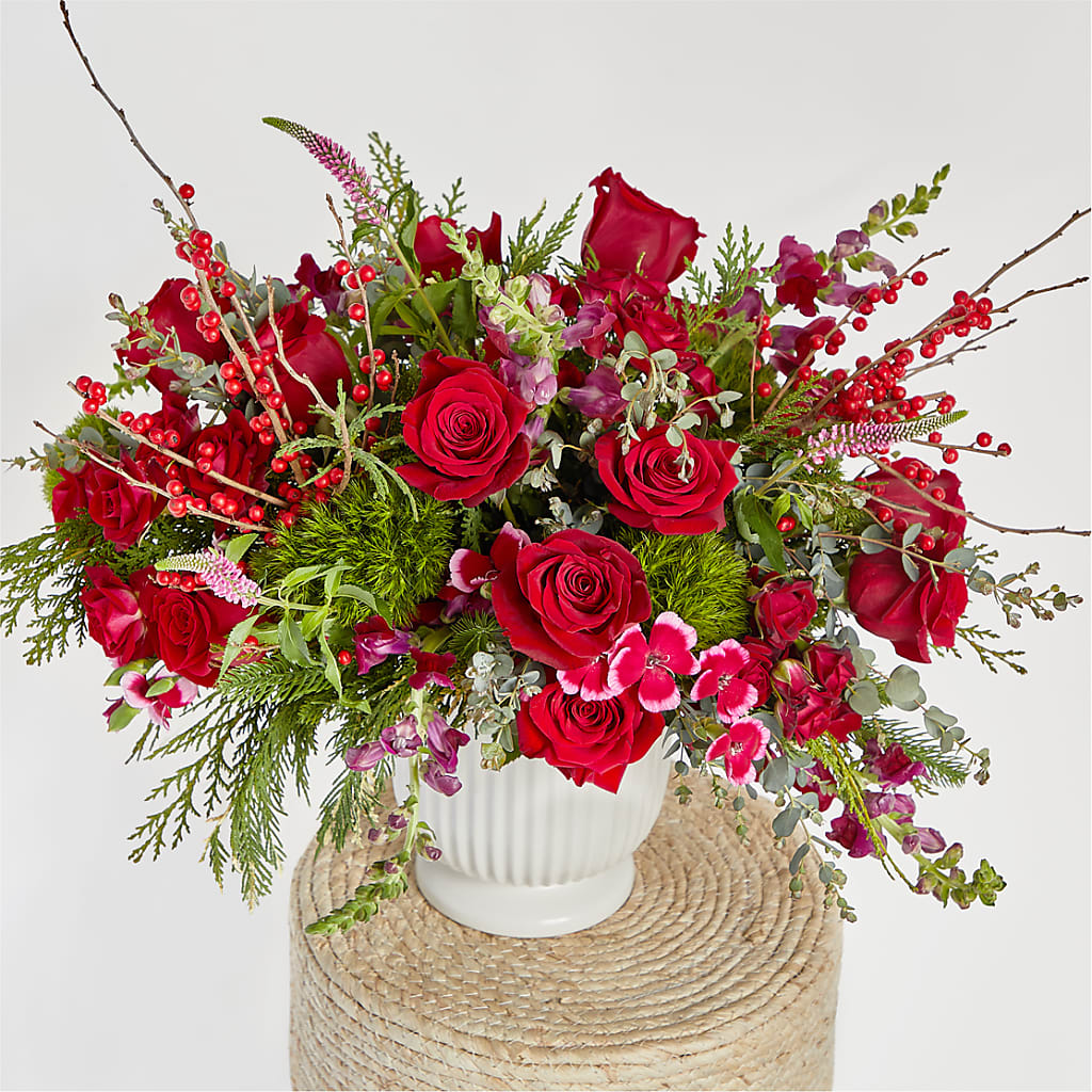 Big Red Bow Bouquet –  Oak Creek Florist, Concord CA