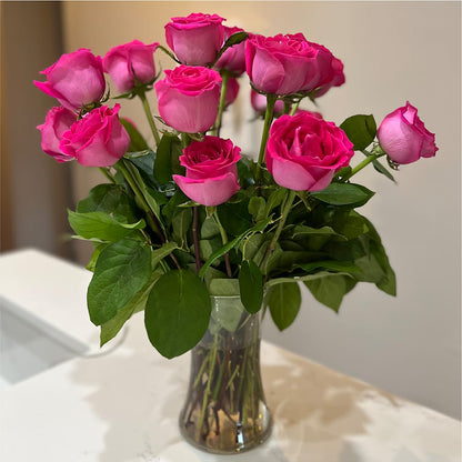 Long Stem Pink Rose Bouquet –  Oak Creek Florist, Concord CA