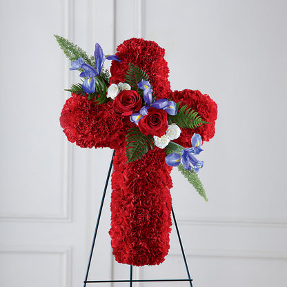 Faithful Hero Floral Cross –  Oak Creek Florist, Concord CA