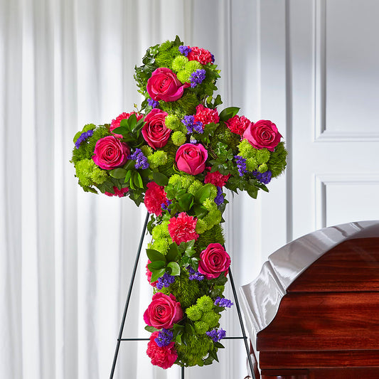Tribute Rose Floral Cross –  Oak Creek Florist, Concord CA