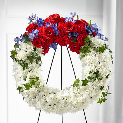 Patriotic Passion Wreath –  Oak Creek Florist, Concord CA