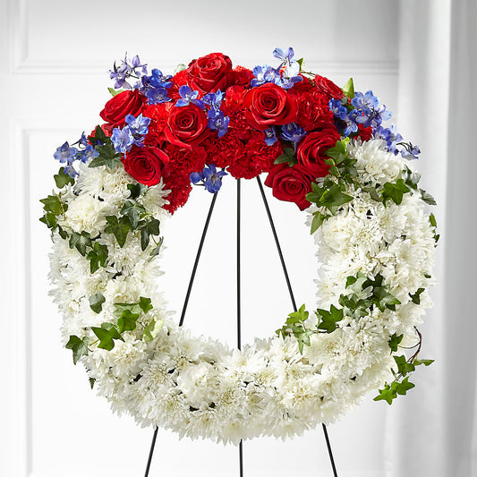 Patriotic Passion Wreath –  Oak Creek Florist, Concord CA