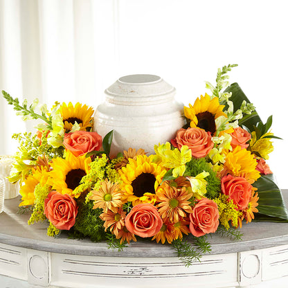 Faithful Sunflower Cremation Adornment –  Oak Creek Florist, Concord CA