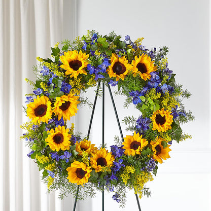 Bright Rays Wreath –  Oak Creek Florist, Concord CA