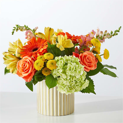 Autumn Sunshine Bouquet with Ivory Vase –  Oak Creek Florist, Concord CA