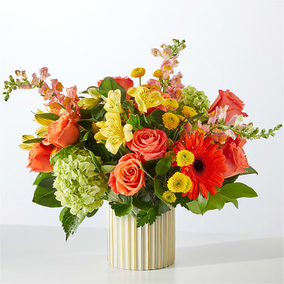 Autumn Sunshine Bouquet with Ivory Vase –  Oak Creek Florist, Concord CA
