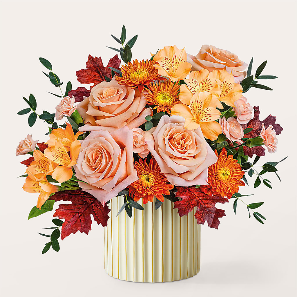 Spiced Latte Bouquet with Ivory Vase –  Oak Creek Florist, Concord CA