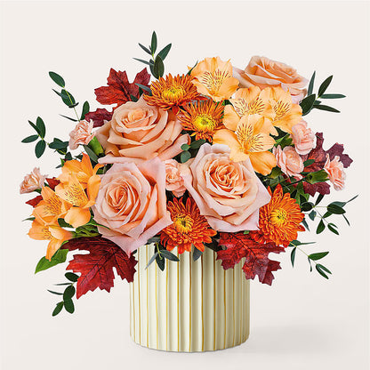Spiced Latte Bouquet with Ivory Vase –  Oak Creek Florist, Concord CA