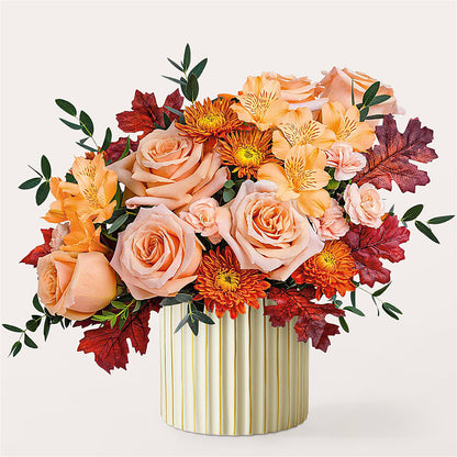 Spiced Latte Bouquet with Ivory Vase –  Oak Creek Florist, Concord CA