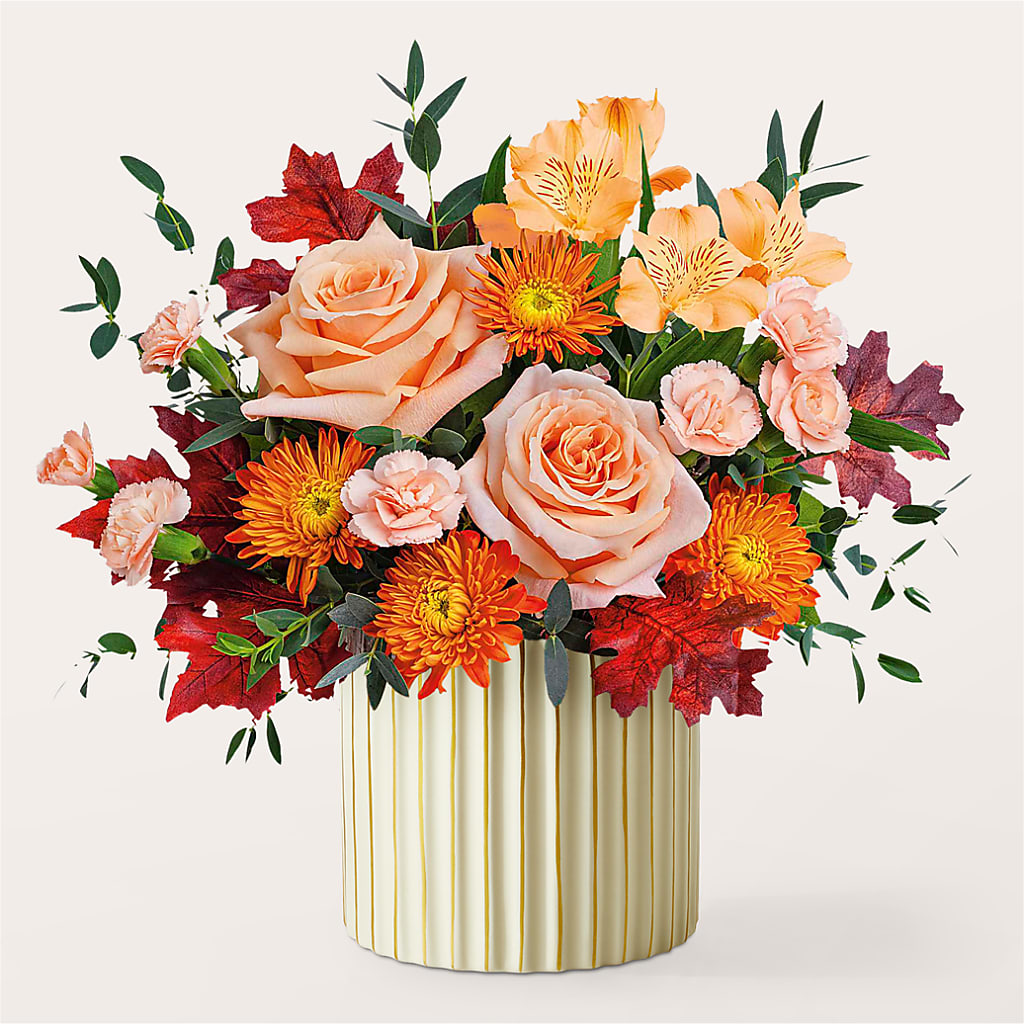 Spiced Latte Bouquet with Ivory Vase –  Oak Creek Florist, Concord CA