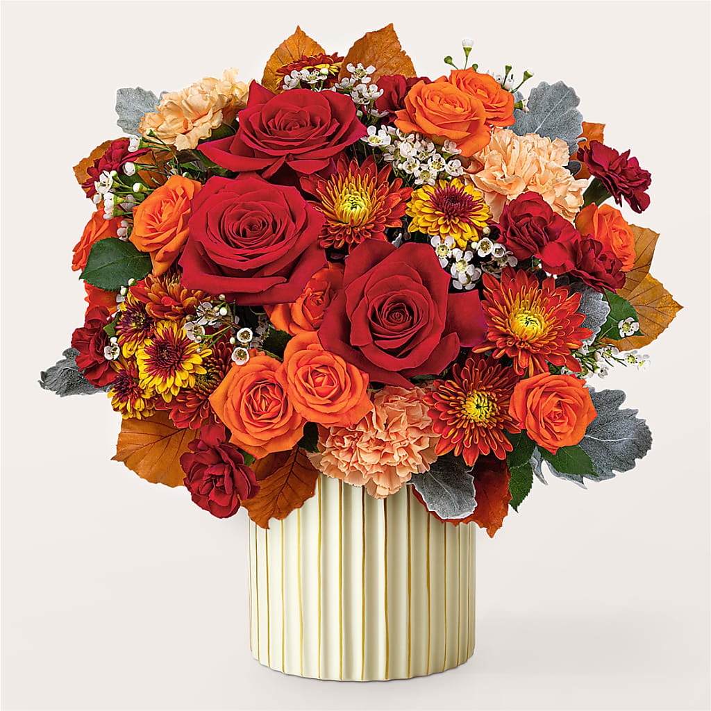 Merlot Bouquet with Ivory Vase –  Oak Creek Florist, Concord CA