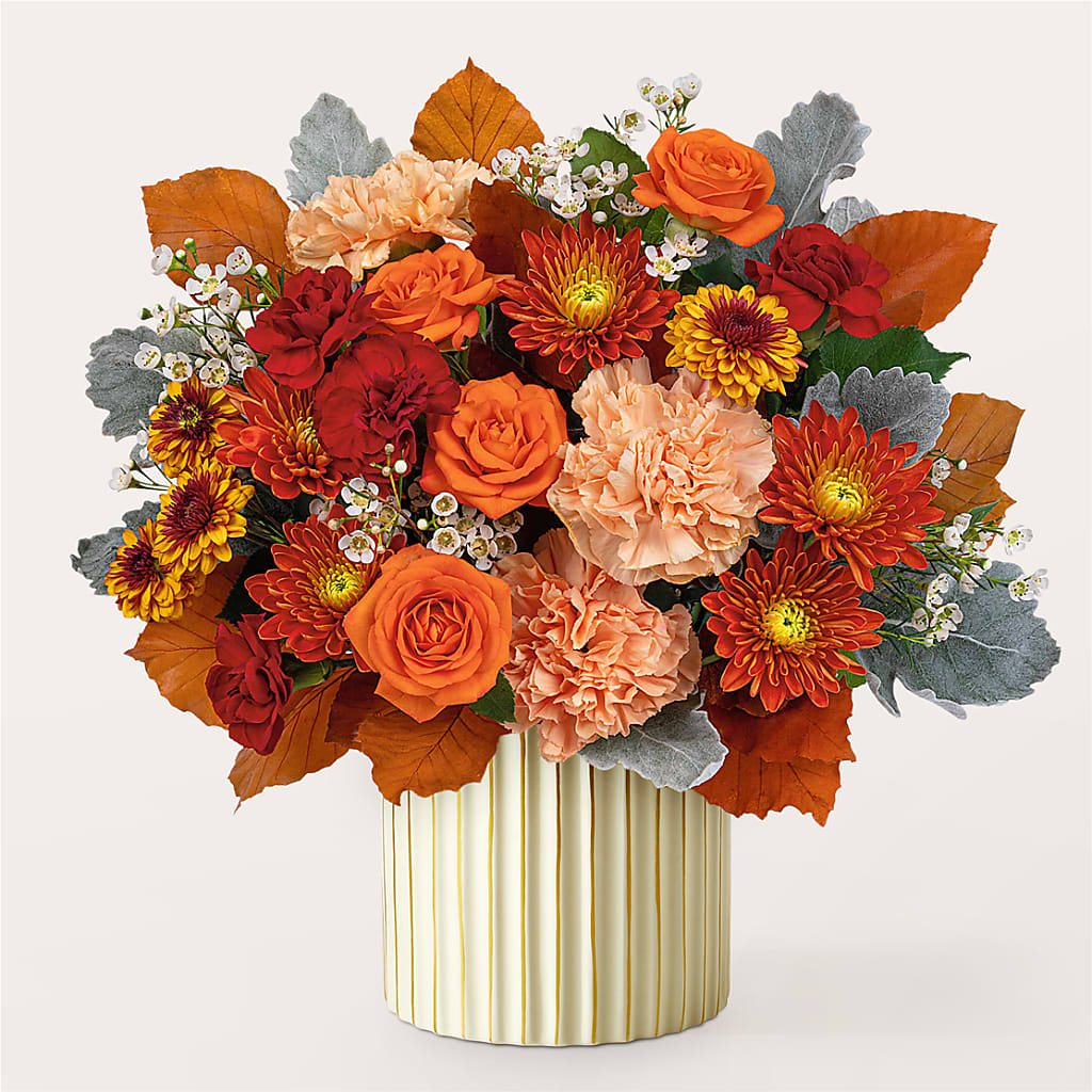Merlot Bouquet with Ivory Vase –  Oak Creek Florist, Concord CA
