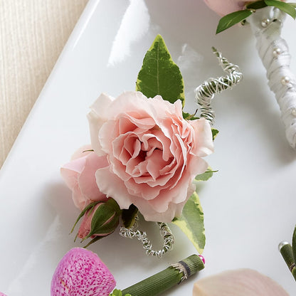Pink Spray Rose Boutonniere –  Oak Creek Florist, Concord CA