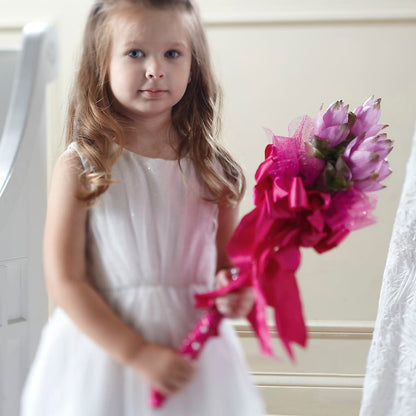 Sparkle Pink Flower Girl Bouquet –  Oak Creek Florist, Concord CA