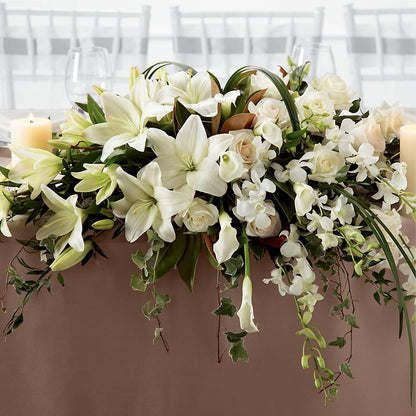 White Linen Arrangement –  Oak Creek Florist, Concord CA